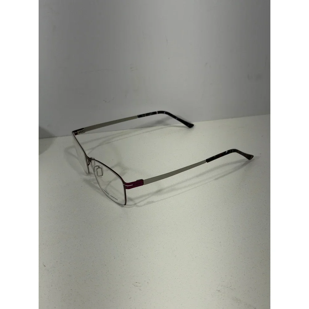 Prodesign‎ Denmark 6128 lilac Silver Rectangular Eyeglass light Frames Japan